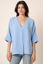 Front Pleat Dolman Top