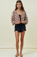 Striped Knit Shrug