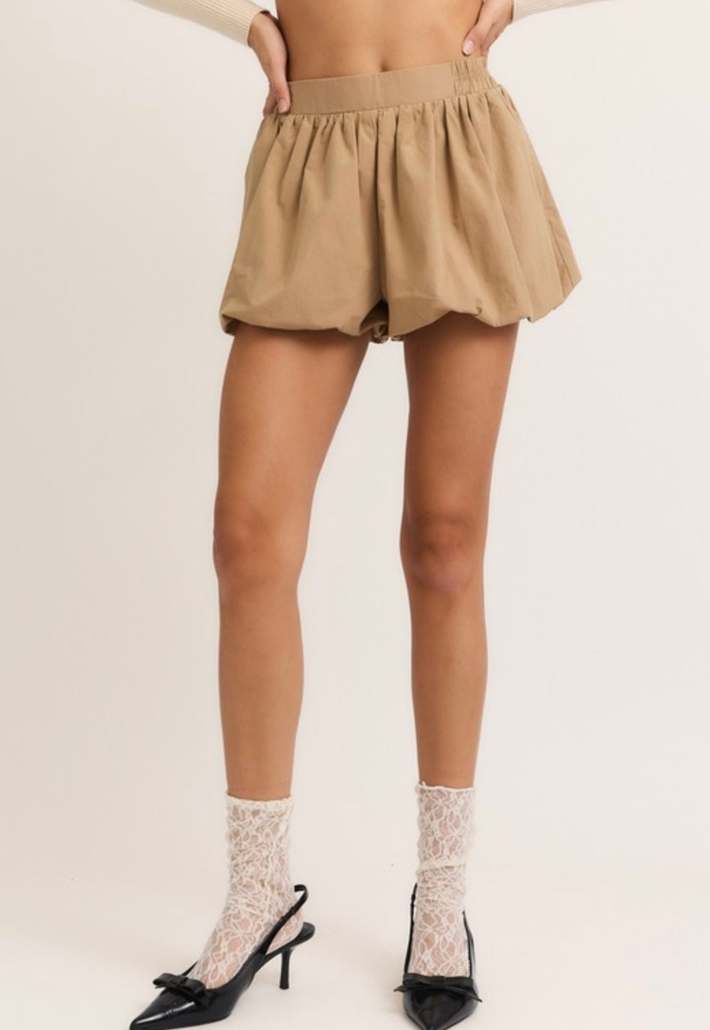 Poplin Puff Shorts