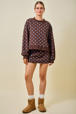 Brown Polka Dot Skort