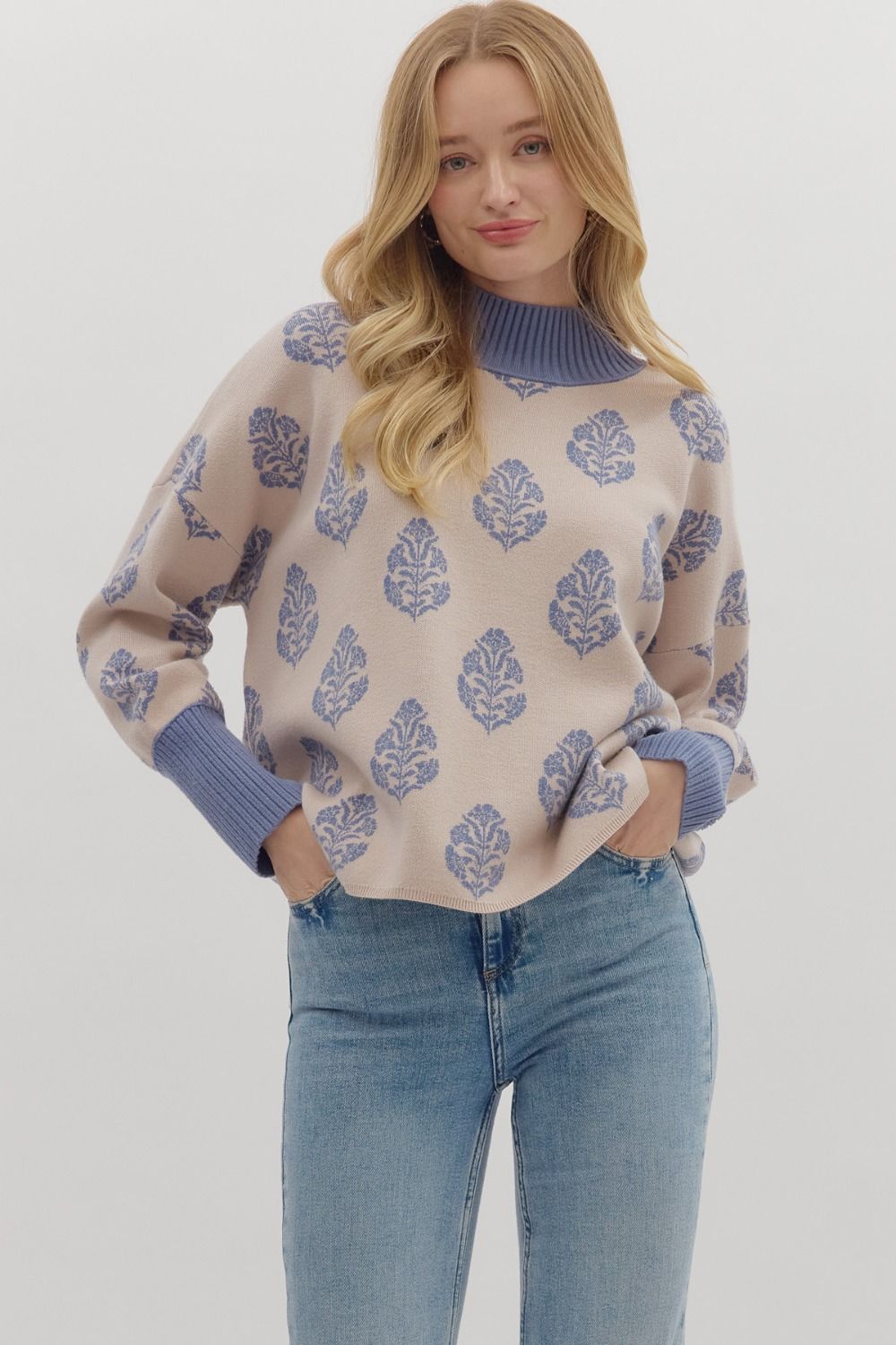 Botanical Print Sweater