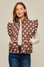 Quilted Polka Dot Vest