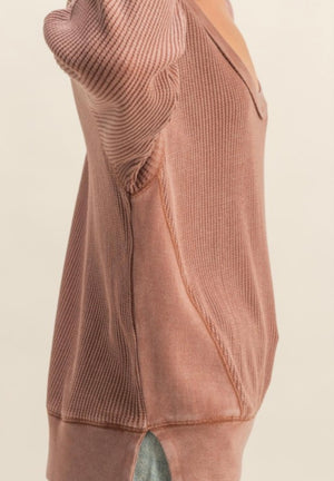 Waffle Mineral Wash Top
