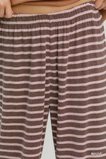 Mauve Striped Pants