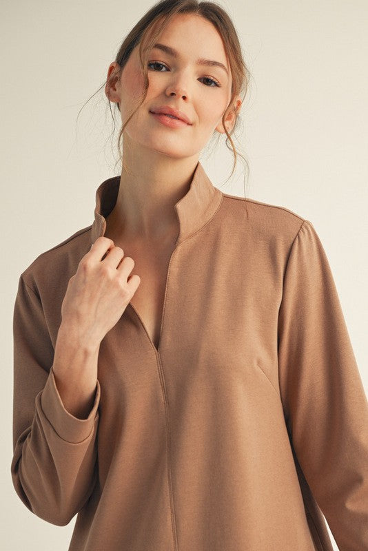 Stand-Up Shift Dress.