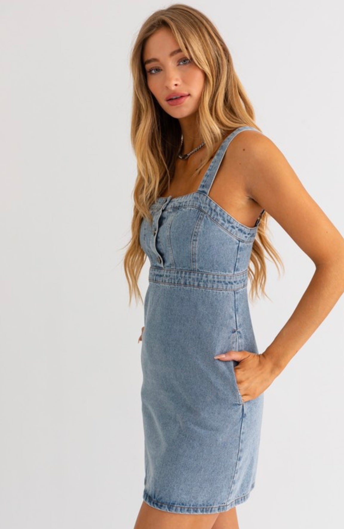 Sweetheart Denim Dress