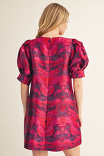 Puff Jacquard Dress