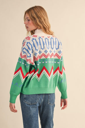 Bright Geo Sweater