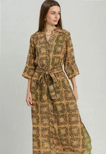 Abstract Front Tie Midi