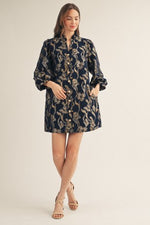 Floral Jacquard Dress