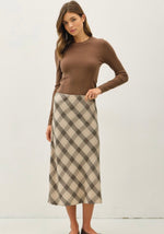 Ruther Plaid Midi Skirt