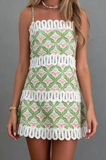 Geometric Linen Dress
