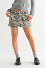 Sasha Zebra Print Micro Skirt