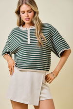 Striped Henley Sweater