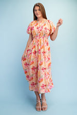 Floral Chiffon Midi