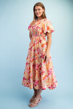 Floral Chiffon Midi