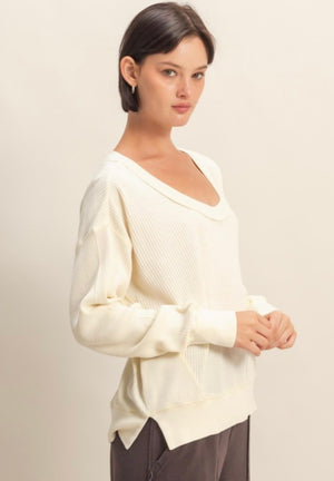 Waffle Mineral Wash Top