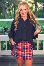 Patterned In Plaid Skort