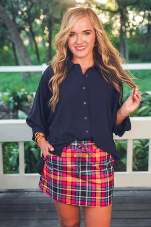 Patterned In Plaid Skort