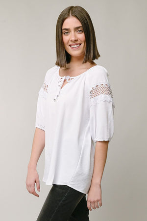Lace Insert Blouse