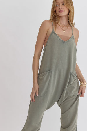 Olive Casual Jumpsuit