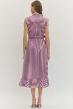 Striped Wrap Midi