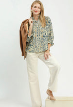 Floral Lace Trim Blouse