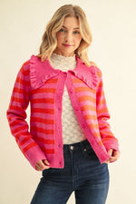 Peter Pan Striped Cardigan