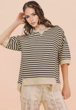 Oversized Striped Pullover