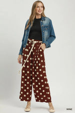 Wine Polka Dot Pants