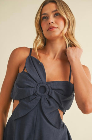 Linen Flower Jumpsuit
