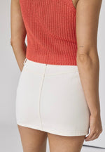 White Denim Skirt