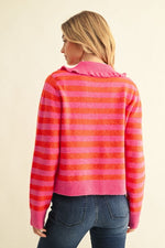 Peter Pan Striped Cardigan