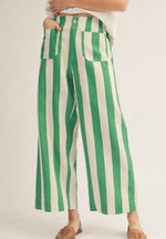 Green Stripe Pants