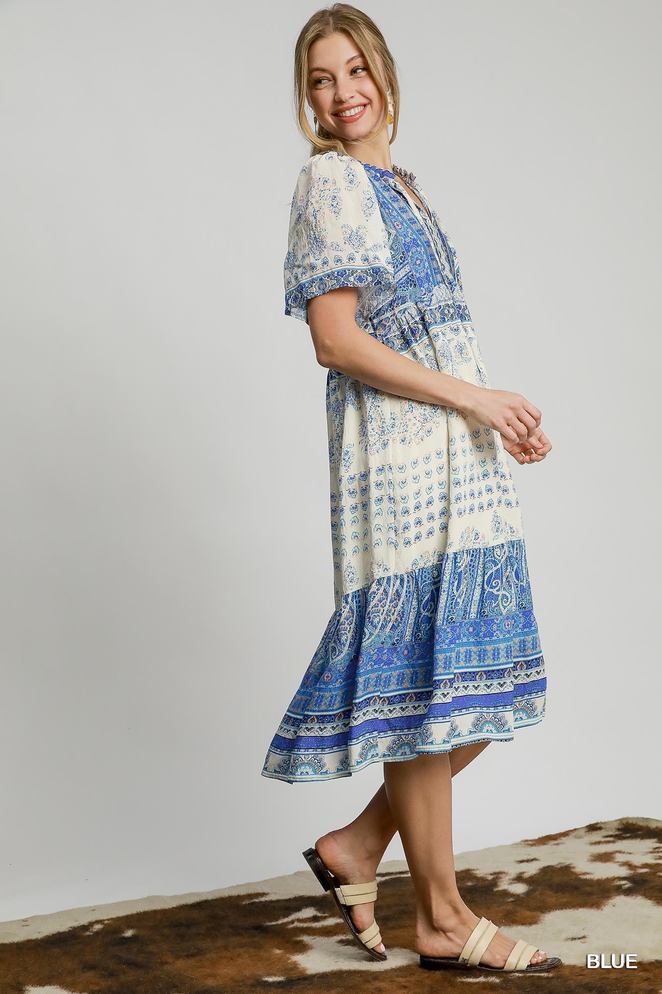Paisley Border Dress