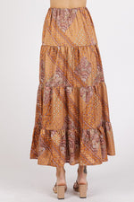 Satin Paisley Skirt