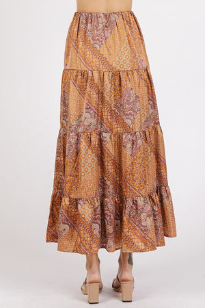 Satin Paisley Skirt