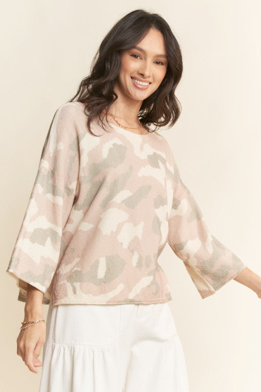 Relaxed Camo Sweater