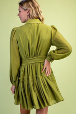 Crinkle Shirt Dress