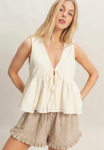 Christia Lace Trim Top