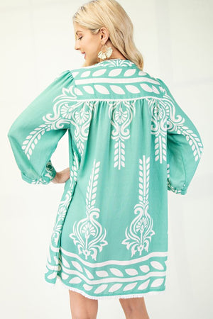 Border & Tassel Dress