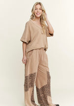 Mineral Wash Patchwork Pants