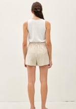 Striped Linen Shorts