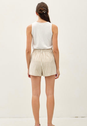 Striped Linen Shorts