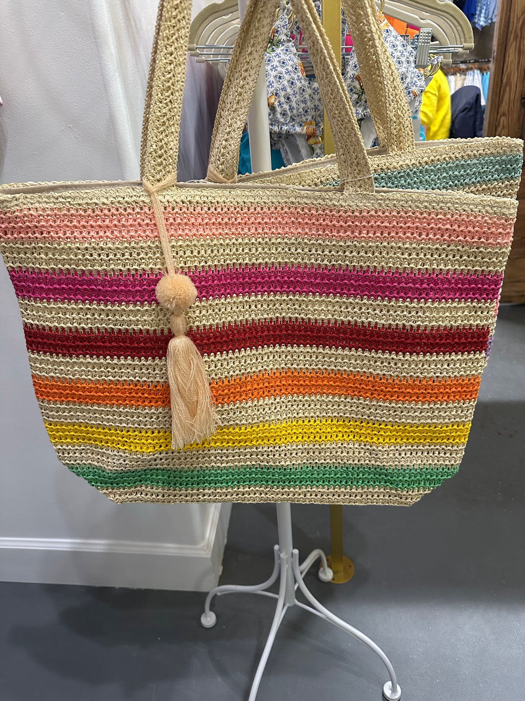 Striped Jute Bag