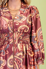 Satin Paisley Midi