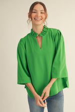 Ruffled Crinkle Top