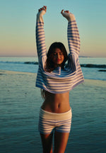 Stripe Foldover Shorts