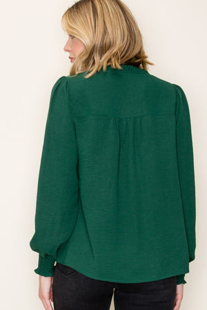 Smocked Cuff Blouse