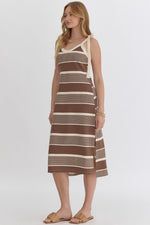 Mocha Striped Dress